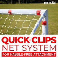 NetPlayz 12 ft x 4 ft x 6 ft High-Strength PVC Soccer Goal