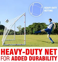 NetPlayz 12 ft x 4 ft x 6 ft High-Strength PVC Soccer Goal