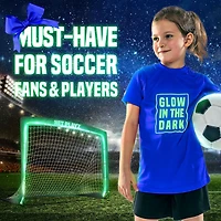 NetPlayz 4 ft x 3 ft x 3 ft Glow-in-the-Dark Portable Soccer Goal