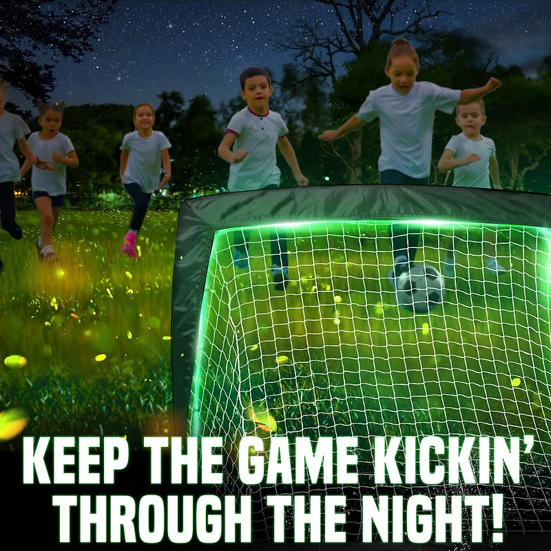 NetPlayz 4 ft x 3 ft x 3 ft Glow-in-the-Dark Portable Soccer Goal