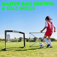 NetPlayz 4 ft x 3 ft Soccer Goal and Rebounder Net Set