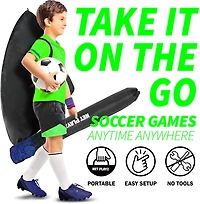 NetPlayz 4 ft x 3 ft Soccer Goal and Rebounder Net Set