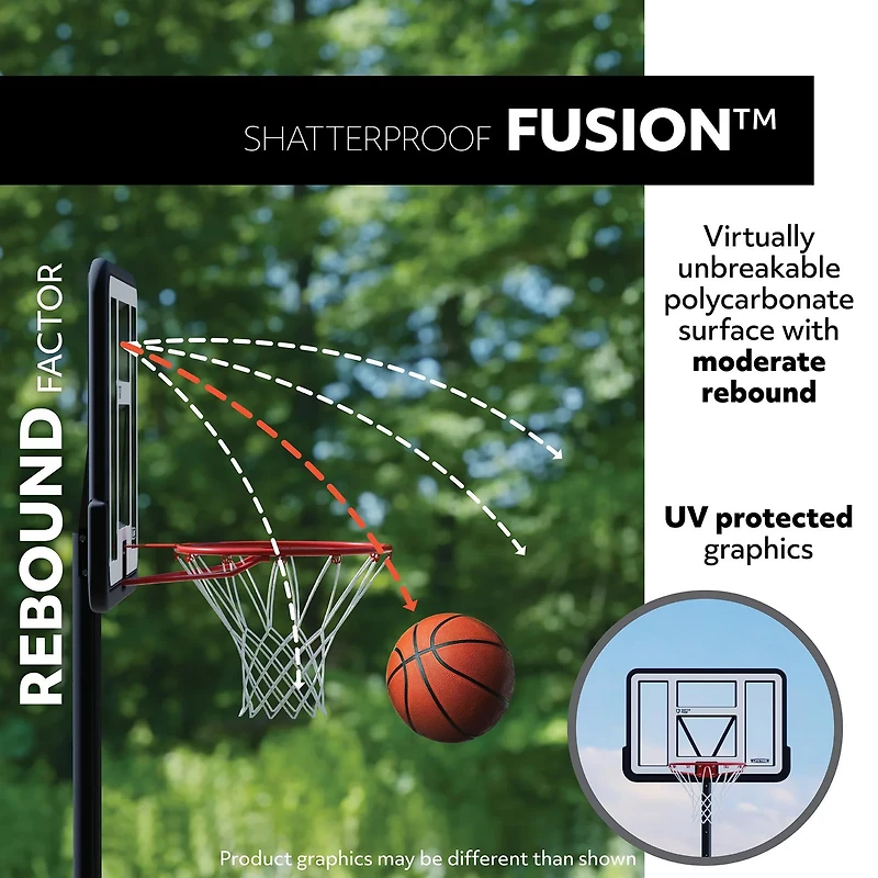 Lifetime 44 in Polycarbonate Basketball Backboard and Rim Combo