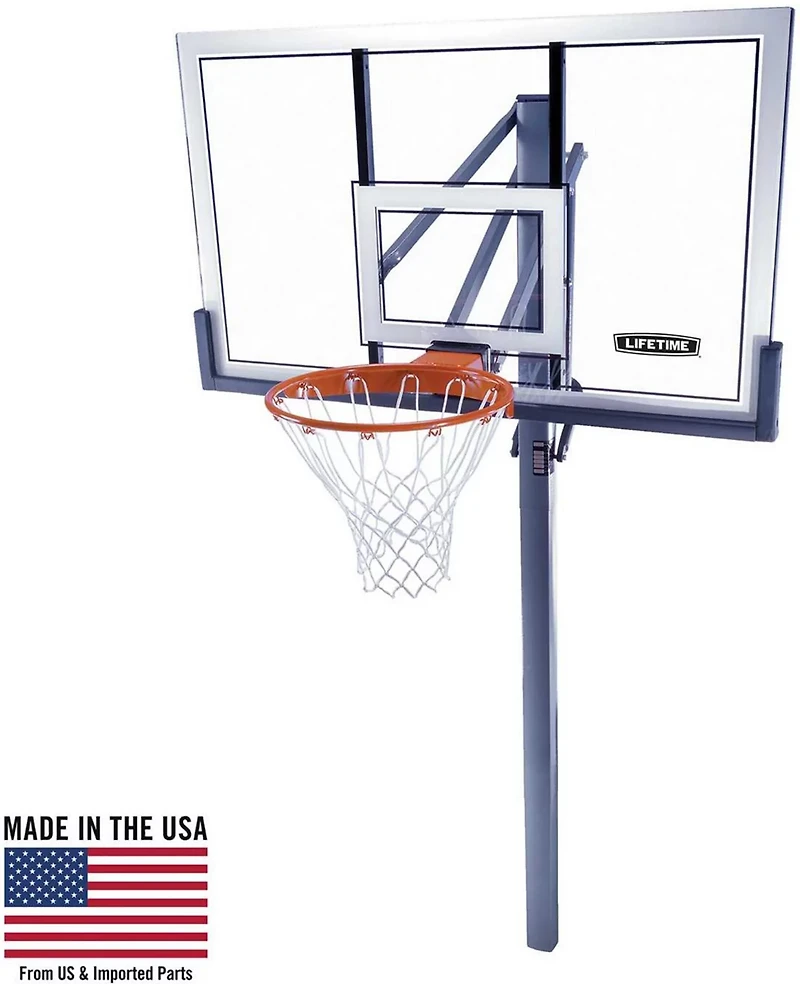 Lifetime Adjustable In-Ground 54 in Acrylic Basketball Hoop
