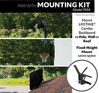 Lifetime Basketball 48 in Backboard and Rim Combo