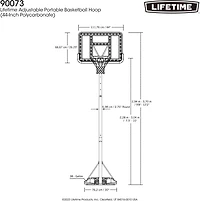 Lifetime 44 in Polycarbonate Portable Basketball Hoop