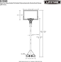 Lifetime Courtside 48 in Polycarbonate Portable Basketball Hoop