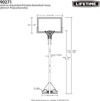 Lifetime 50 in Portable Basketball Hoop