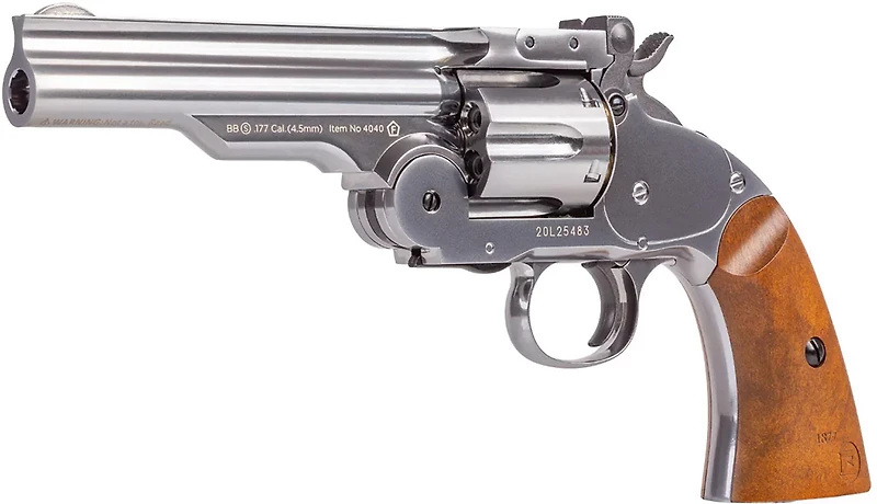 Barra Airguns Schofield Nickel .177 5 in Airsoft Revolver