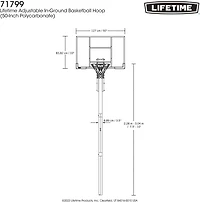Lifetime 50 in Inground Basketball Hoop