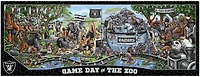 YouTheFan Las Vegas Raiders Game Day At The Zoo 500-Piece Puzzle