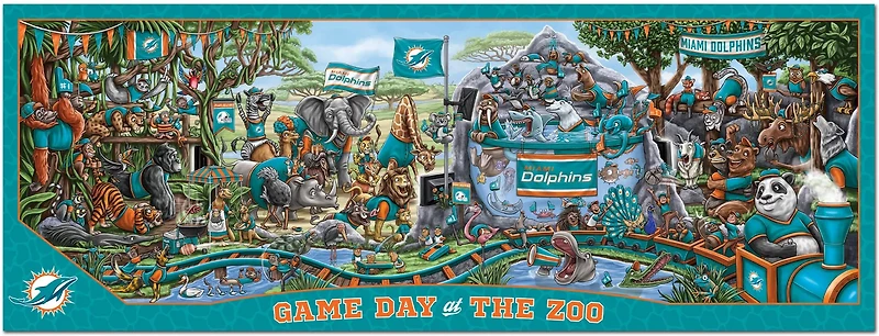 YouTheFan Miami Dolphins Game Day At The Zoo 500-Piece Puzzle