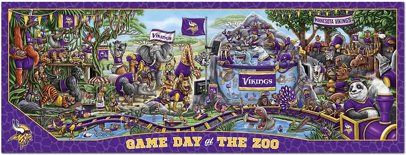 YouTheFan Minnesota Vikings Game Day At The Zoo 500-Piece Puzzle