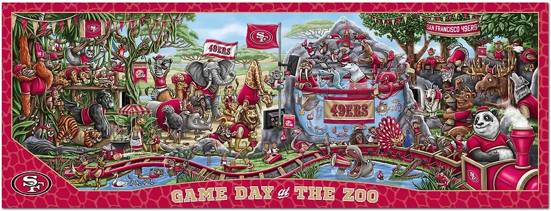 YouTheFan San Francisco 49ers Game Day At The Zoo 500-Piece Puzzle