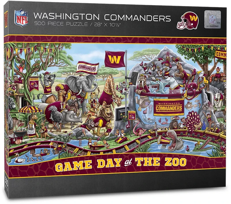 YouTheFan Washington Commanders Game Day At The Zoo 500-Piece Puzzle