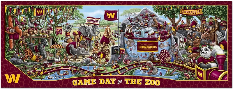 YouTheFan Washington Commanders Game Day At The Zoo 500-Piece Puzzle