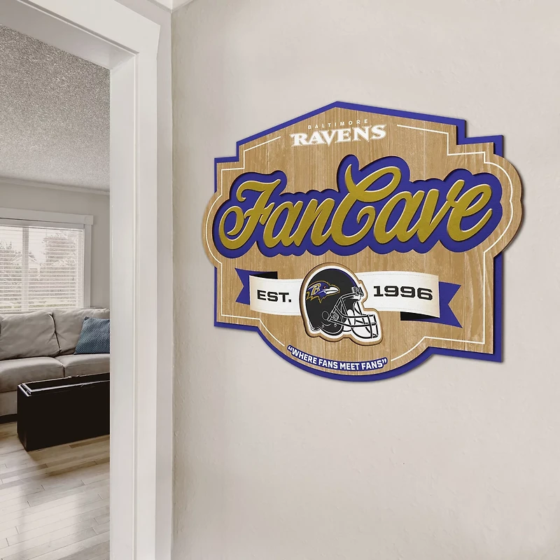 YouTheFan Baltimore Ravens Fan Cave Sign