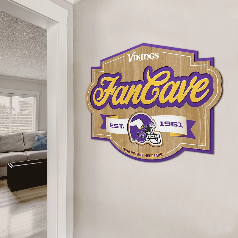 YouTheFan Minnesota Vikings Fan Cave Sign