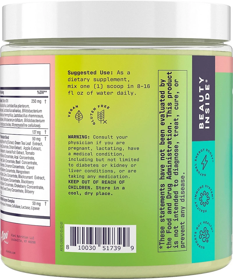 Alani Nu Super Greens Peach Iced Tea