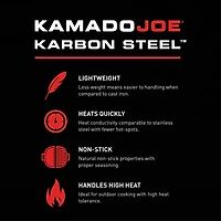 Kamado Joe Karbon Steel Carbon Steel Wok