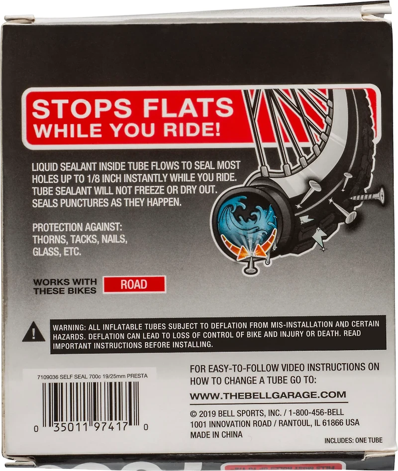 Bell Presta 48 mm 700c x 19 - 25c Self-Seal Inner Tube