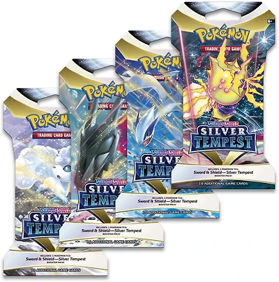 Pokemon Sword and Shield 12 Silver Tempest Sleeved Booster Trading Card Game Box