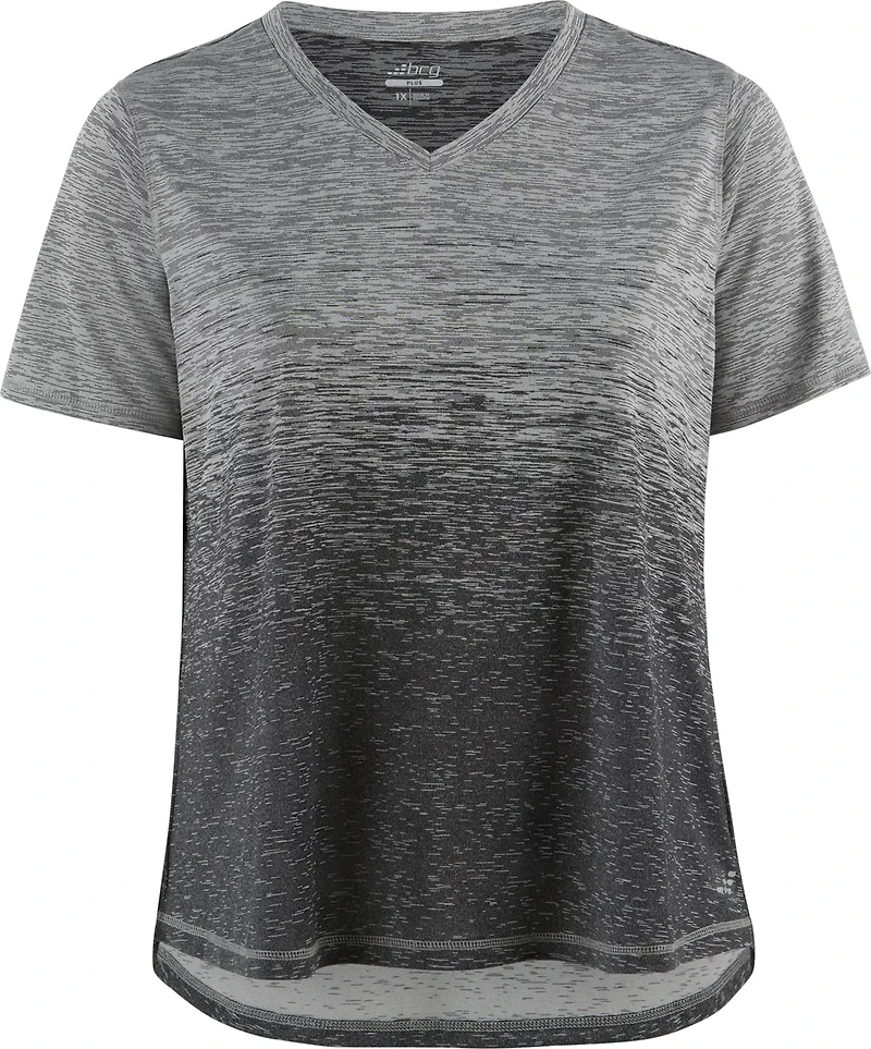 BCG Women's Ombre V-Neck Plus Training T-shirt