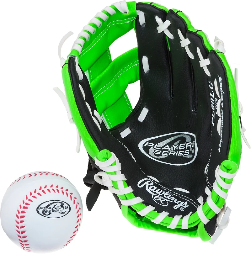 Rawlings Youth Players Basket Web 9 in Pitcher/Infield Glove with Ball