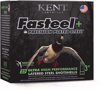 KENT Fasteel 12 Gauge Shotshells - 25 Rounds