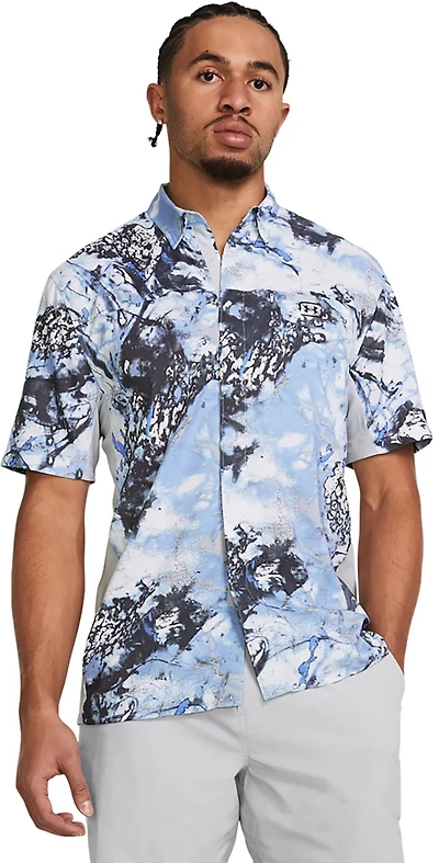 Under Armour Men's Shorebreak Fish Hybrid Printed Woven Shirt