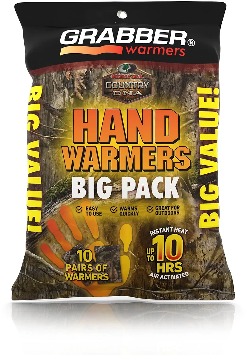 Grabber Mossy Oak DNA Hand Warmer 10-Pack