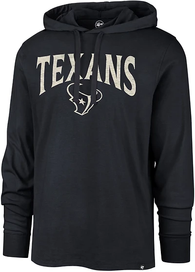 '47 Men's Houston Texans Timepiece Arch Franklin Hooded Long Sleeve Shirt