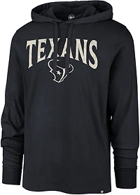 '47 Men's Houston Texans Timepiece Arch Franklin Hooded Long Sleeve Shirt
