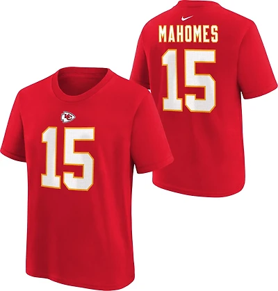 Nike Boys' Kansas City Chiefs Patrick Mahomes 15 N&N T-shirt