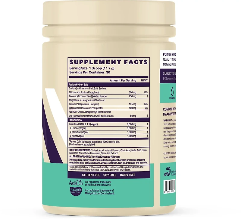 Podium Hydro + Salt BCAA Dietary Supplement
