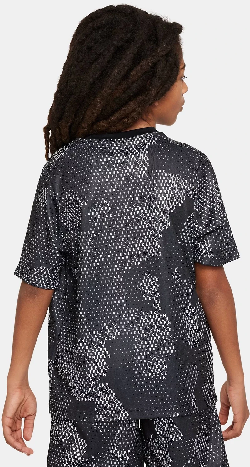 Nike Boys' Dri-FIT Multi AOP Short Sleeve Shirt