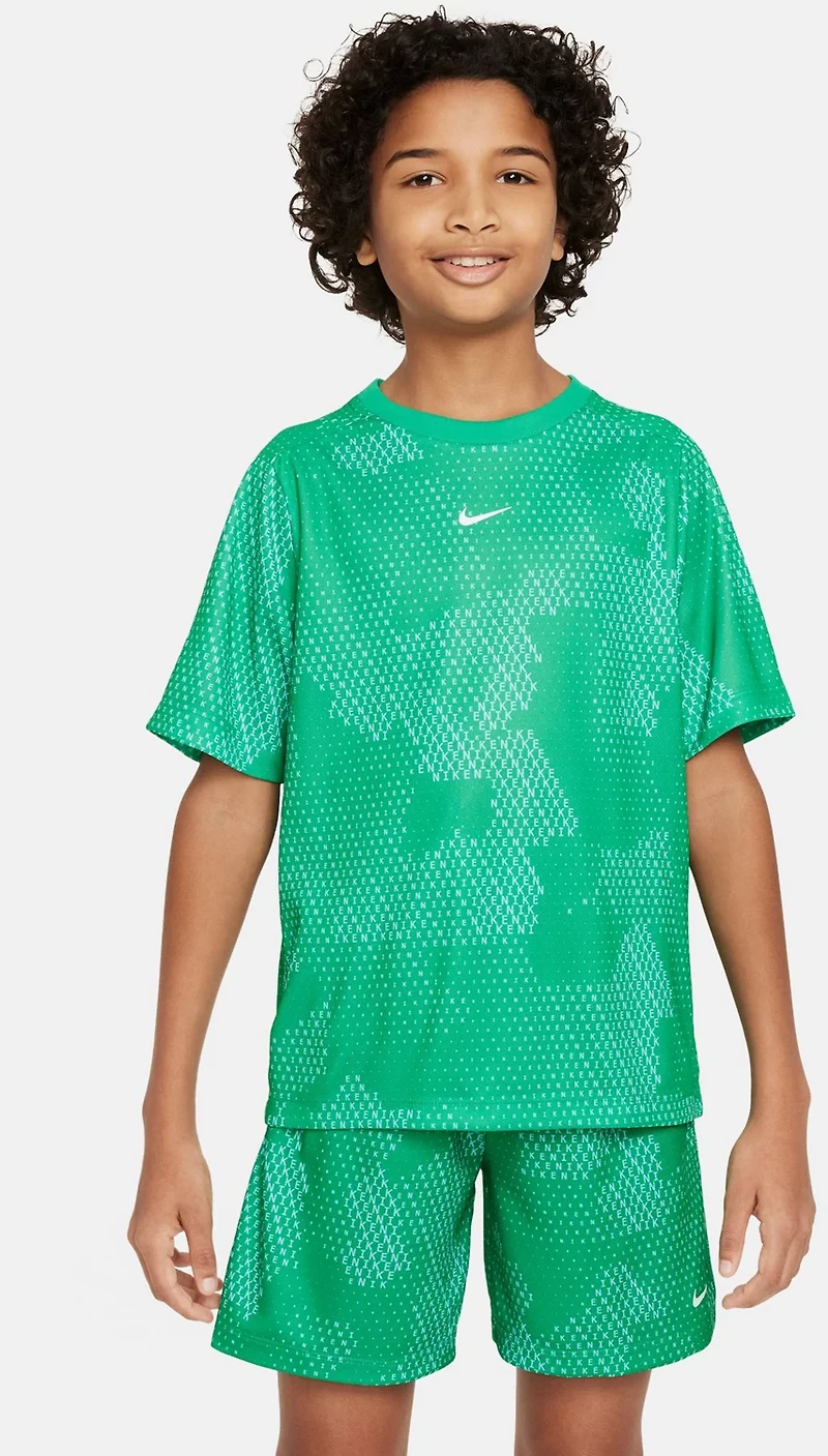 Nike Boys' Dri-FIT Multi AOP Short Sleeve Shirt