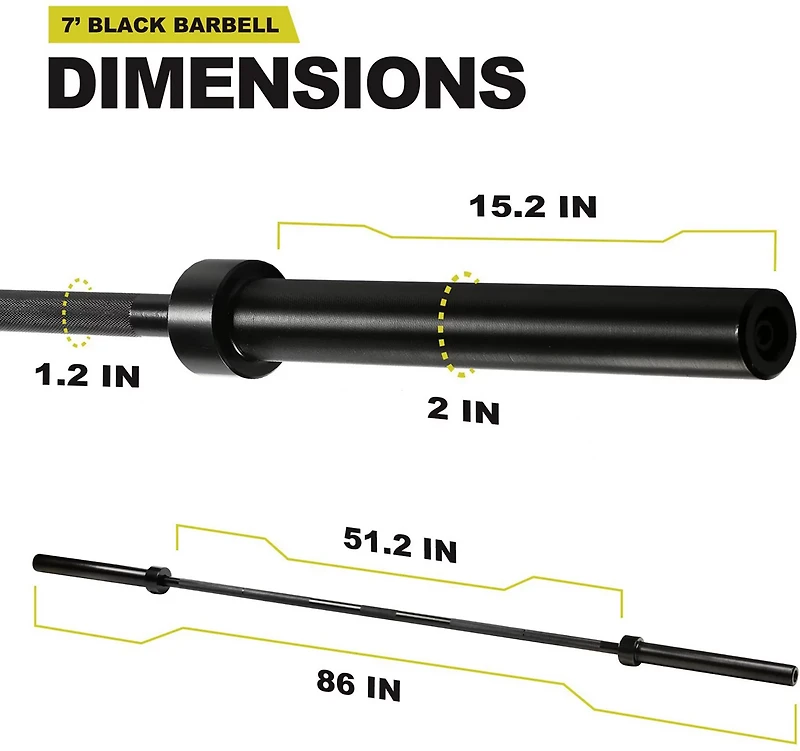 PRCTZ 7 ft Olympic Barbell