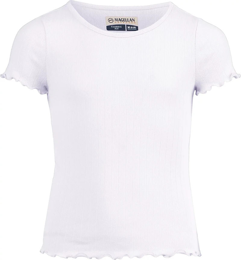 Magellan Outdoors Girls' Summerville Lettuce Edge T-shirt