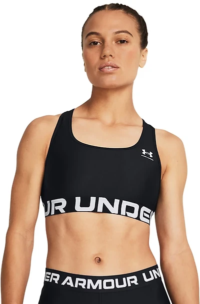 Under Armour Women's HeatGear Authentics Mid Branded Sports Bra