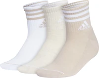 adidas Women's Cushioned 3-Stripe High Quarter Socks 3-Pack