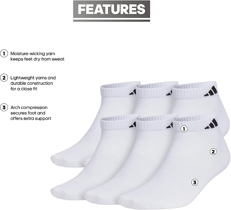 adidas Men's Superlite 3.0 Athletic Low Cut Socks