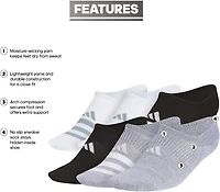adidas Women's Superlite 3.0 Athletic Super No Show Socks