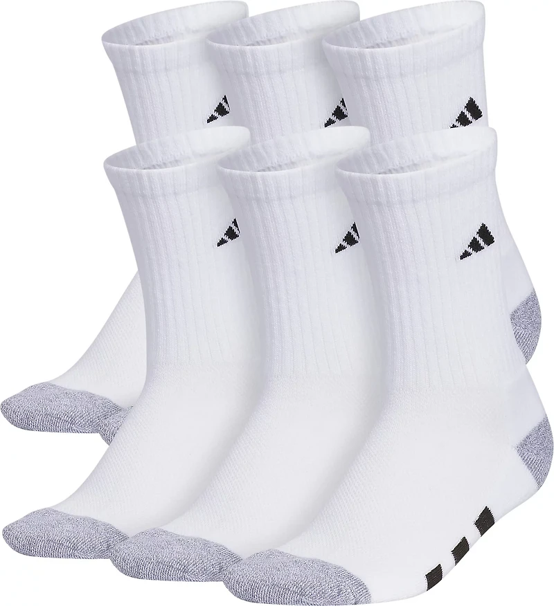 adidas Youth Cushioned Crew Socks 6 Pack