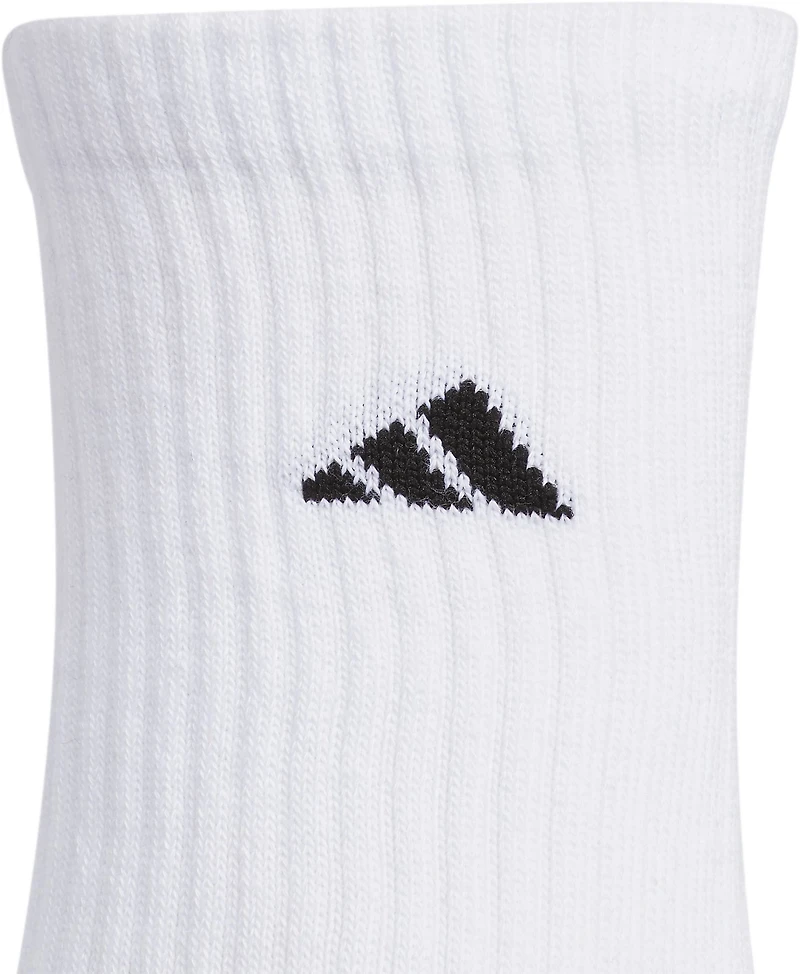 adidas Youth Cushioned Crew Socks 6 Pack