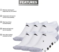 adidas Youth Cushioned No Show Socks 6 Pack