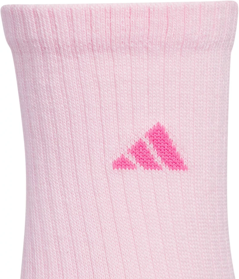 adidas Girls' Cushioned Crew Socks 6 Pack