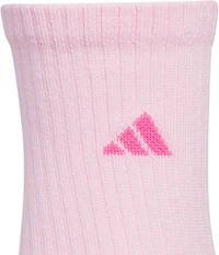 adidas Girls' Cushioned Crew Socks 6 Pack
