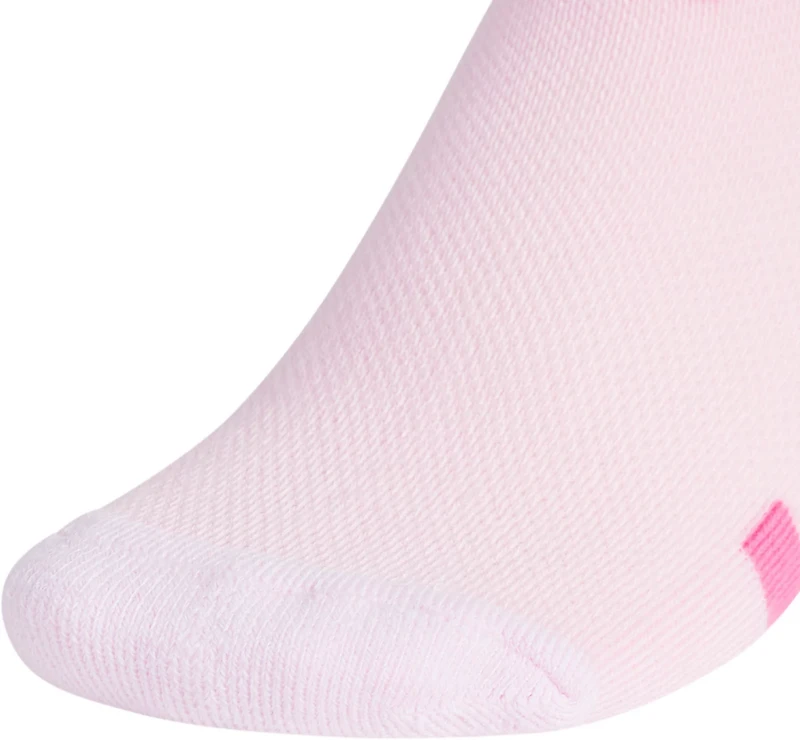 adidas Girls' Cushioned No Show Socks 6 Pack