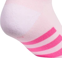adidas Girls' Cushioned No Show Socks 6 Pack